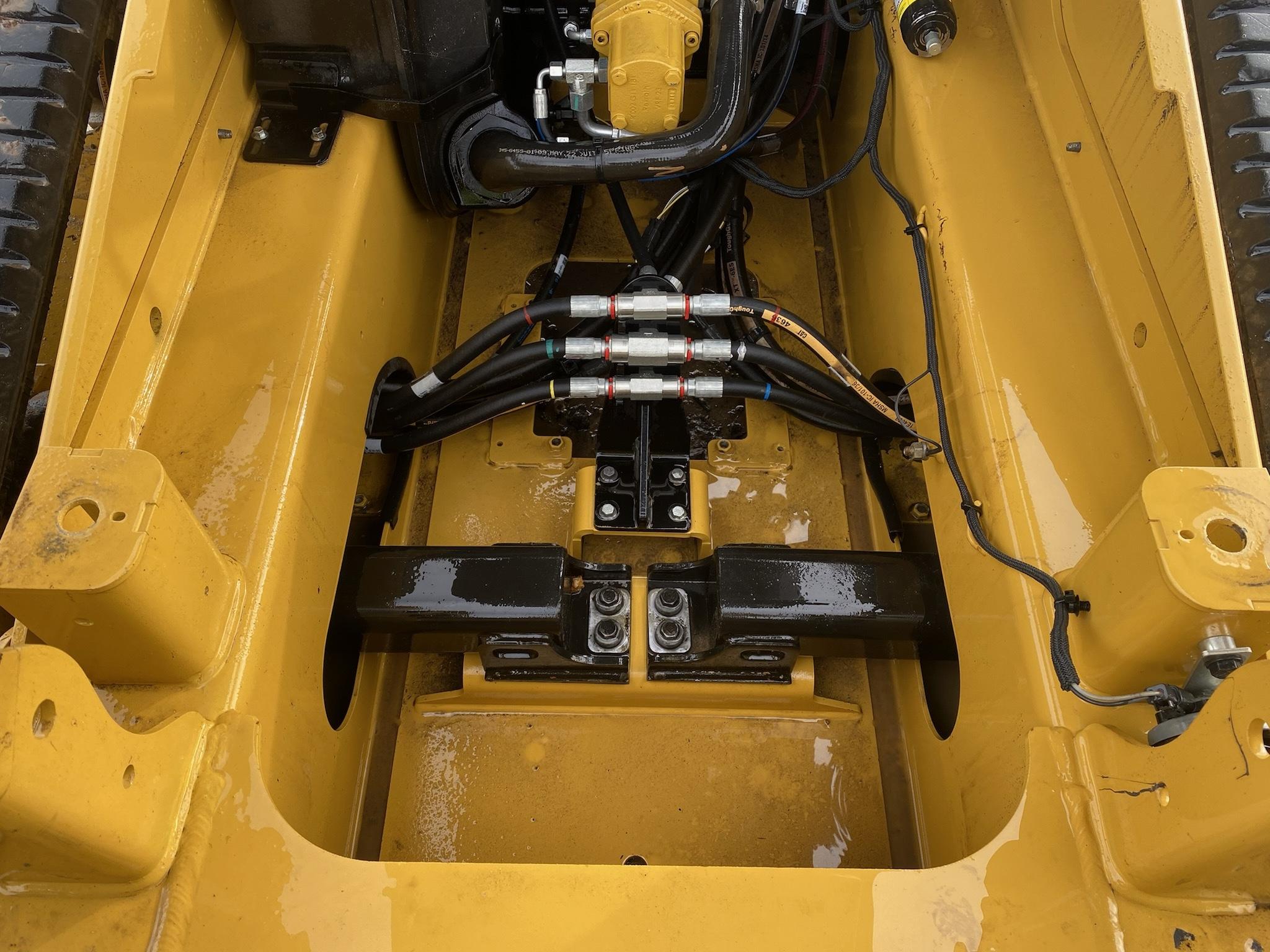 Freshly serviced hydraulic lines on heavy plant in the Walton Mechanical workshop
