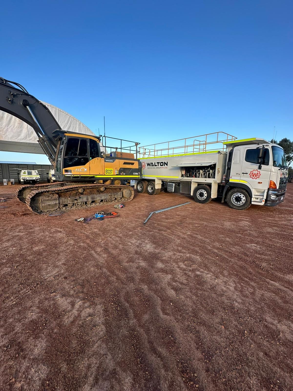Walton Mechanical service truck supporting field repairs on a WA site