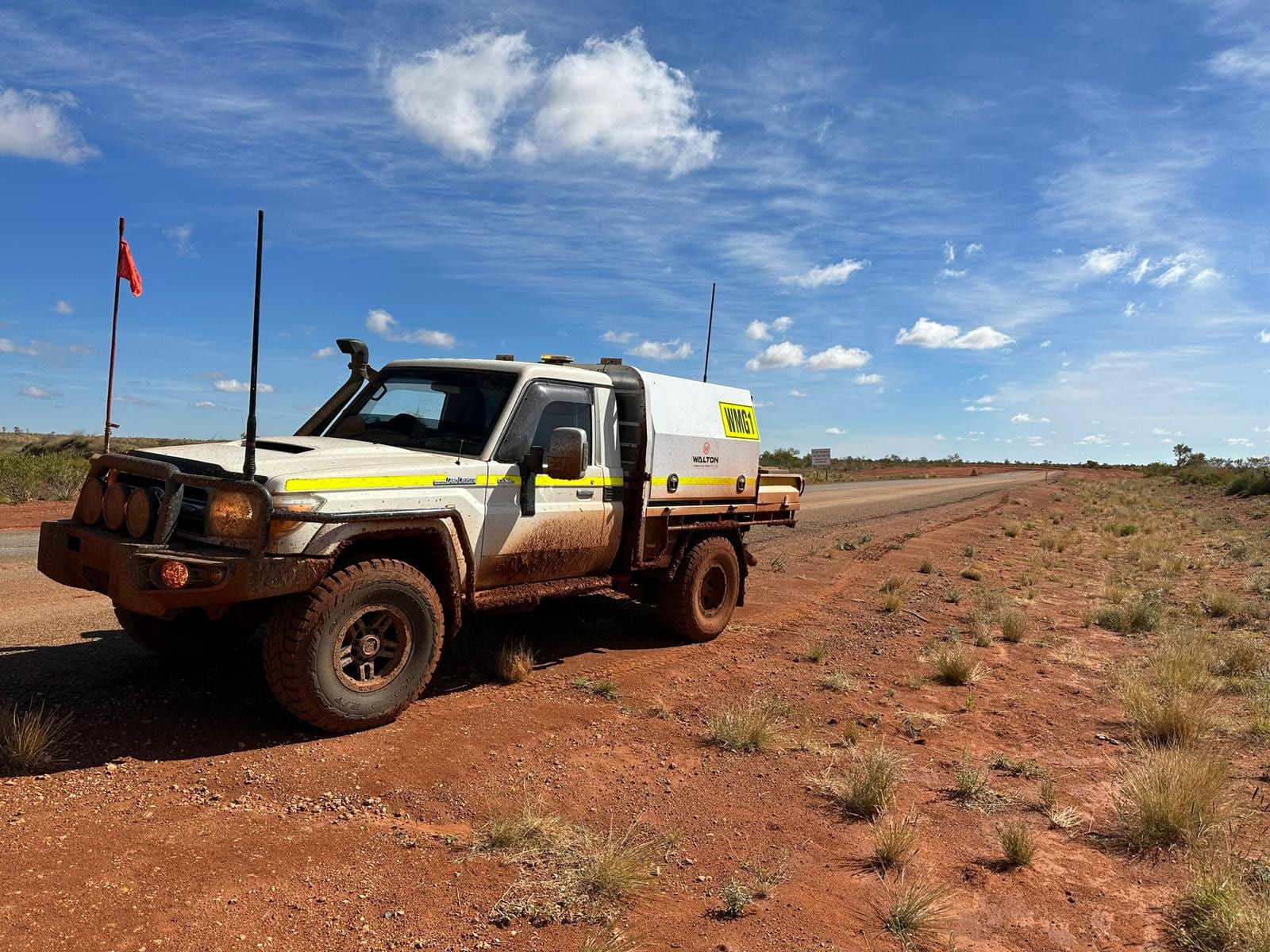 Walton Mechanical service ute on a remote WA road